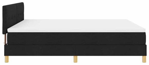 Krevet s opruga kutije s jastukom Crna 180 x 200 cm tkanina - Crna / 180 x 200 cm