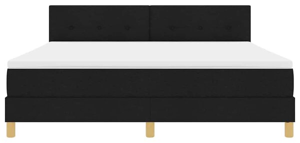 Krevet s opruga kutije s jastukom Crna 180 x 200 cm tkanina - Crna / 180 x 200 cm