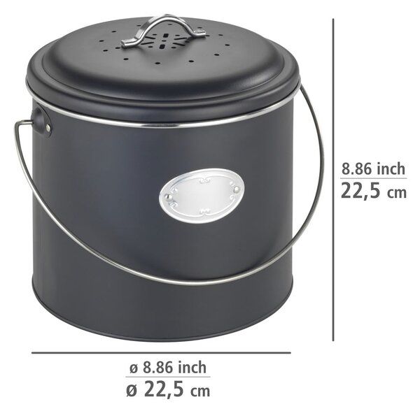 Crna kanta za bio otpad 6 l Nero – Wenko