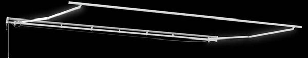 Skrovita tenda Bijelo 600 × 300 cm Poliester i metal - Bijela / 600 × 300 cm