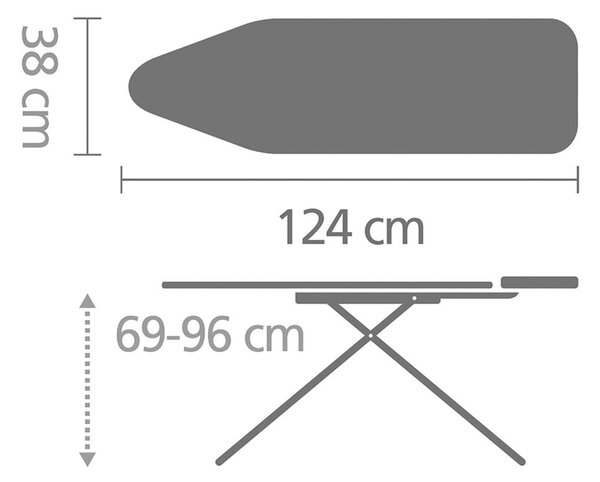 Daska za glačanje Denim Black B – Brabantia