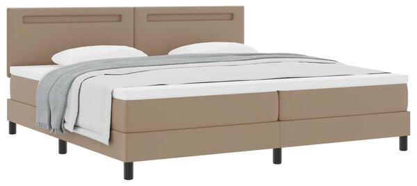 Krevet s opruga kutije s madracem Boja cappuccina 200 x 200 cm - Smeđa / 200 x 200 cm