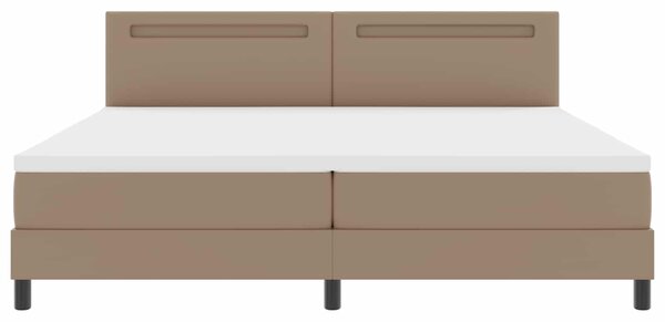 Krevet s opruga kutije s madracem Boja cappuccina 200 x 200 cm - Smeđa / 200 x 200 cm
