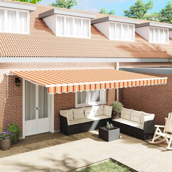 Skrovita tenda Žuta i narančasta 500 × 350 cm - Žuta / 500 × 350 cm