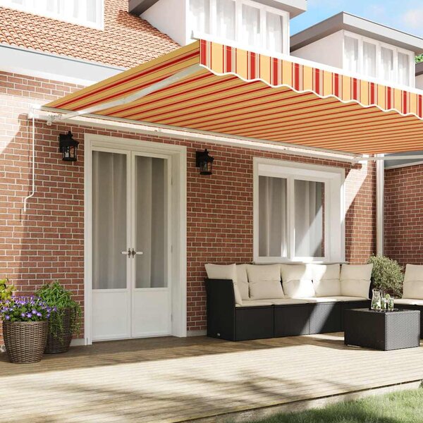 Skrovita tenda Žuta i narančasta 500 × 350 cm - Žuta / 500 × 350 cm