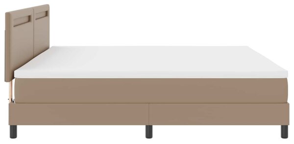 Krevet s opruga kutije s madracem Boja cappuccina 200 x 200 cm - Smeđa / 200 x 200 cm