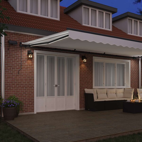 Skrovita tenda Bijelo 600 ×300 cm tkanina - Bijela / 600 ×300 cm
