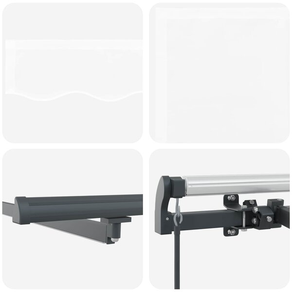 Skrovita tenda Bijelo 450 ×300 cm tkanina - Bijela / 450 ×300 cm