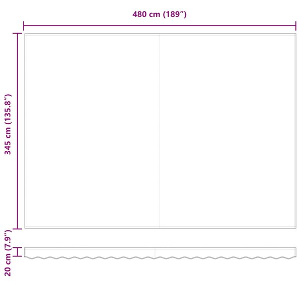 Skrovita tenda Žuta i narančasta 500 × 350 cm Poliester i čelik - Žuta / 500 × 350 cm