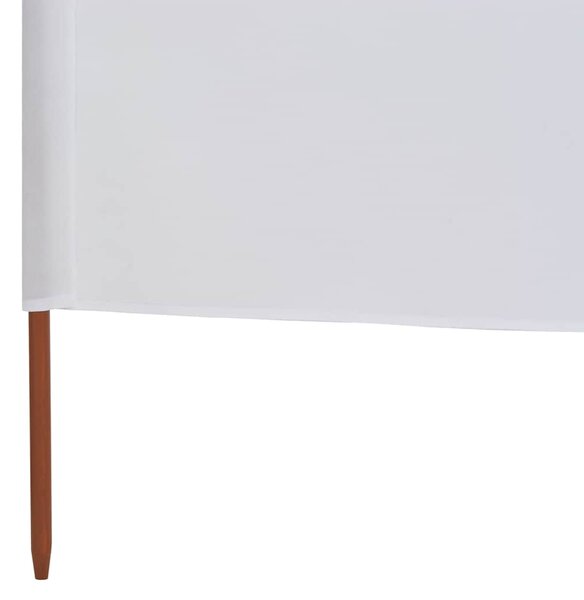 Vjetrobran sa 6 panela od tkanine 800 x 80 cm bijeli - Bijela / 800 x 80 cm