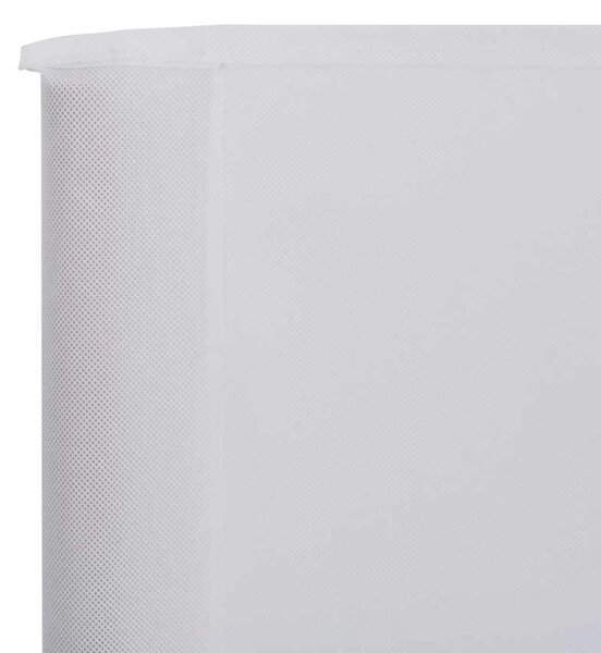 Vjetrobran sa 6 panela od tkanine 800 x 80 cm bijeli - Bijela / 800 x 80 cm