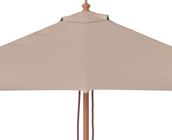 Vanjski suncobran s drvenim stupom 150 x 200 cm smeđesivi - Tupe / N/A