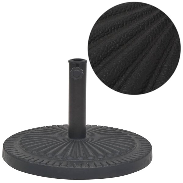 Stalak za Suncobran od Smole Okrugli Crni 14 kg - Crna / N/A