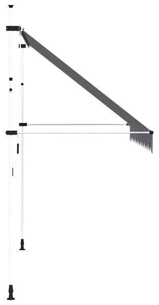 Tenda na ručno uvlačenje 300 cm plavo-bijela prugasta - Plava / N/A