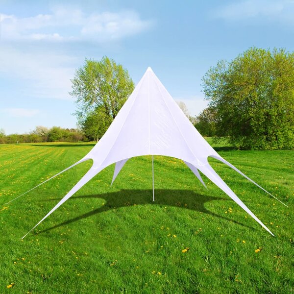 Sjenica u obliku šestokutne zvijezde 10 m - Bijela / 10 m