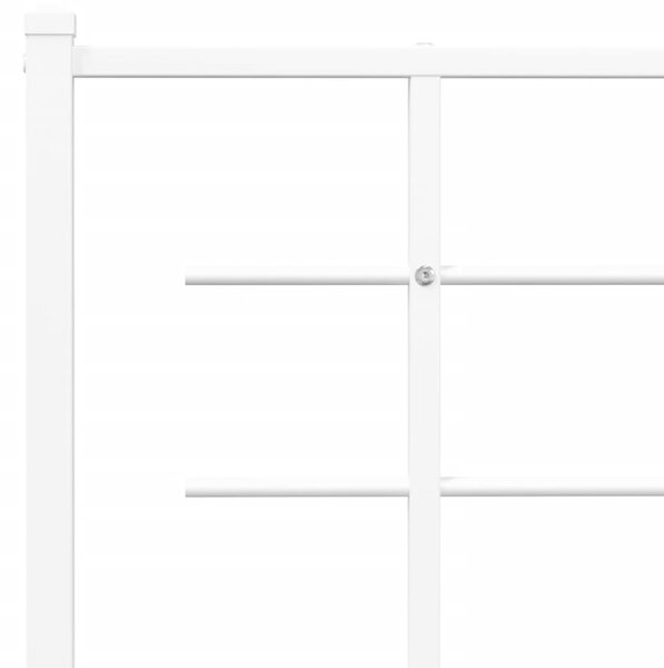 Metalni okvir kreveta uzglavlje i podnožje bijeli 90x190 cm - Bijela / 90 x 190 cm