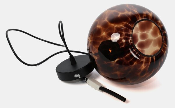 Sinsay - Retro viseća stropna lampa sa staklenim sjenilom