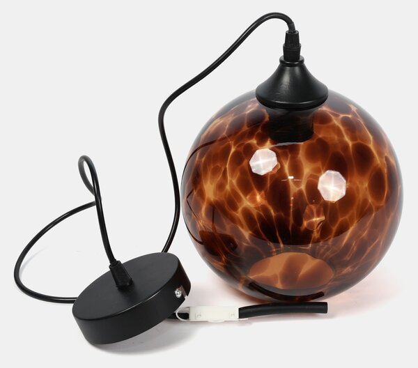 Sinsay - Retro viseća stropna lampa sa staklenim sjenilom