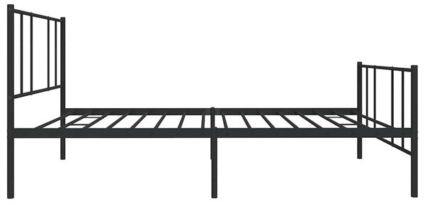 Metalni okvir kreveta uzglavlje i podnožje crni 90x190 cm - Crna / 90 x 190 cm