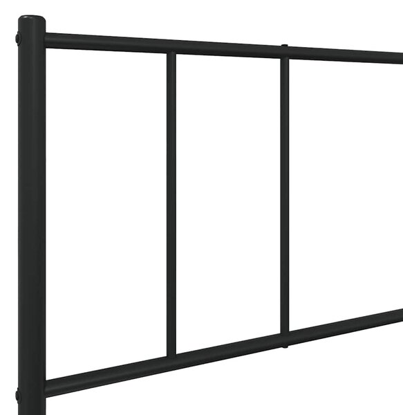 Metalni okvir kreveta uzglavlje i podnožje crni 90x190 cm - Crna / 90 x 190 cm