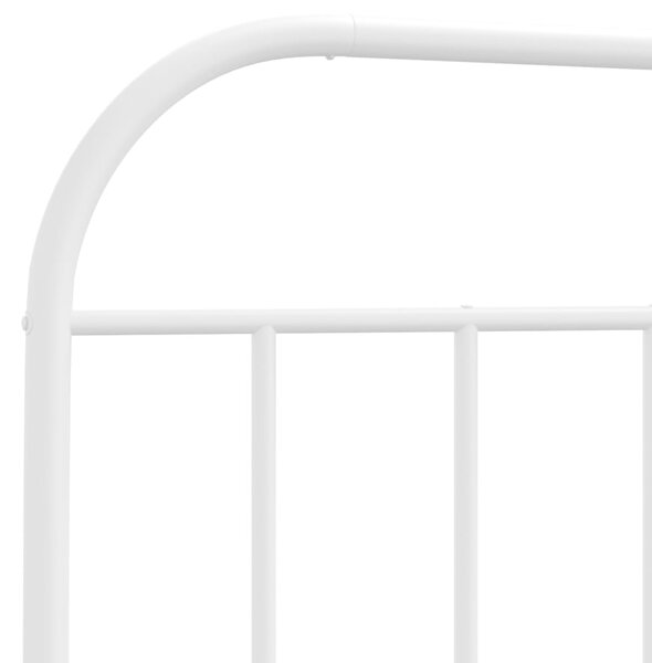 Metalni okvir krevet bez madraca s uzglavljem bijeli 75x190 cm - Bijela / 75 x 190 cm