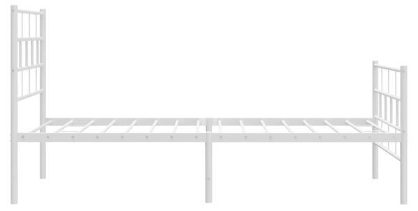 Metalni okvir kreveta uzglavlje i podnožje bijeli 90 x 200 cm - Bijela / 90 x 200 cm