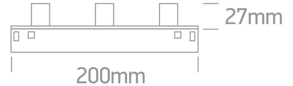 LED SVJETILJKA ZA MAGNETSKE ŠINE 3x2W CCT 48V IP20 300lm MINI/MIDI DM42128B/B/V