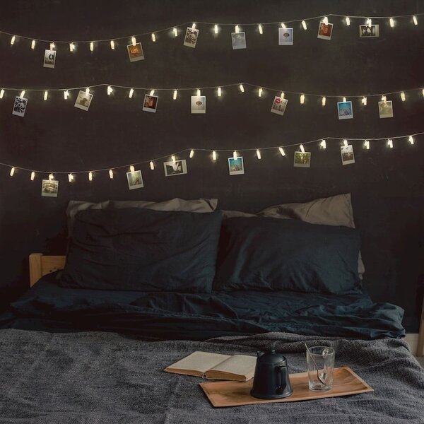 Rasvjetni lanac s LED lampicama u obliku štipaljki DecoKing Pin, 20 lampica, duljina 3,35 m