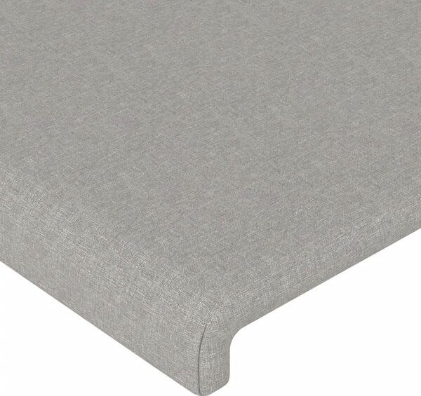 Okvir kreveta bez madraca svjetlosivi 90x200 cm od tkanine - Siva / 90 x 200 cm