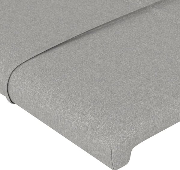 Okvir kreveta bez madraca svjetlosivi 100x200 cm od tkanine - Siva / 100 x 200 cm