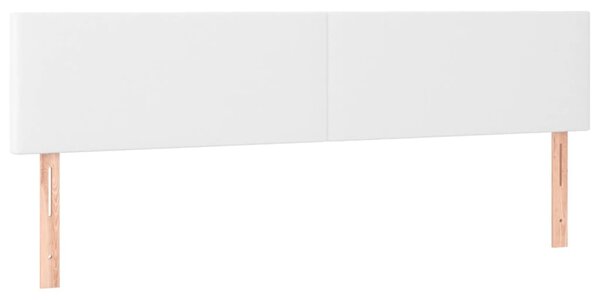 Krevet box spring s madracem LED bijeli 120x190 cm umjetna koža - Bijela / 120 x 190 cm