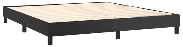 Krevet s oprugama i madracem crni 180 x 200 cm od umjetne kože - Crna / 180 x 200 cm