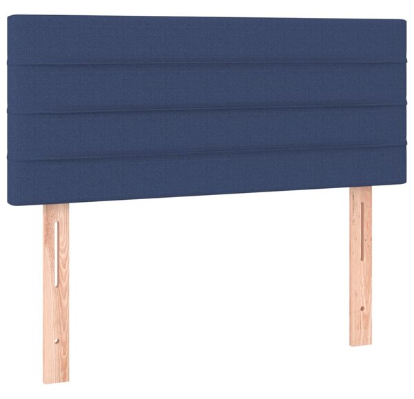 Krevet box spring s madracem LED plavi 90x200 cm od tkanine - Plava / 90 x 200 cm