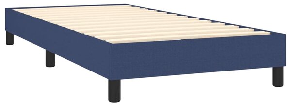 Krevet box spring s madracem LED plavi 90x200 cm od tkanine - Plava / 90 x 200 cm