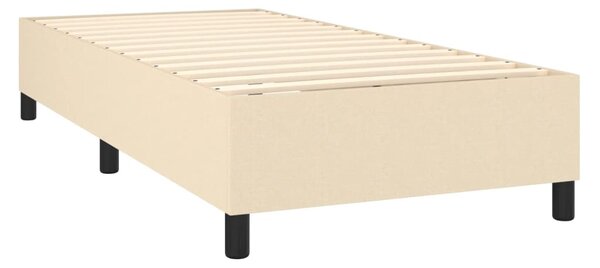 Krevet s oprugama i madracem krem 90 x 200 cm od tkanine - Krema / 90 x 200 cm