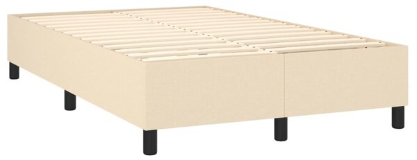 Krevet box spring s madracem LED krem 120 x 200 cm od tkanine - Krema / 120 x 200 cm