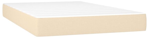 Krevet box spring s madracem LED krem 120 x 200 cm od tkanine - Krema / 120 x 200 cm