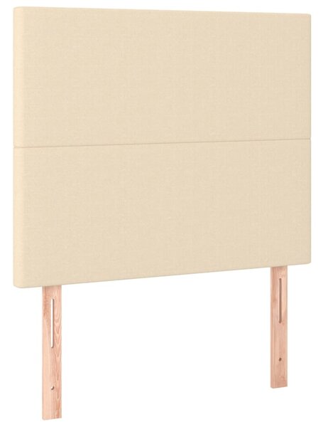 Krevet s oprugama i madracem krem 100 x 200 cm od tkanine - Krema / 100 x 200 cm