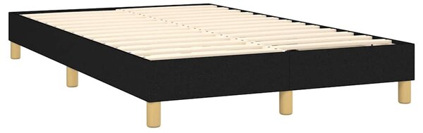 Krevet box spring s madracem LED crni 120 x 200 cm od tkanine - Crna / 120 x 200 cm