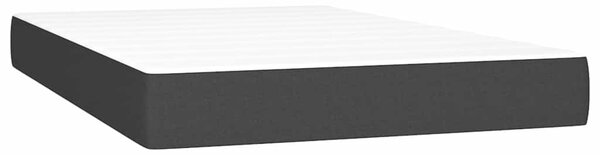 Krevet box spring s madracem LED crni 120 x 200 cm od tkanine - Crna / 120 x 200 cm