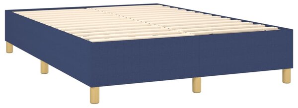 Krevet box spring s madracem LED plavi 140x190 cm od tkanine - Plava / 140 x 190 cm