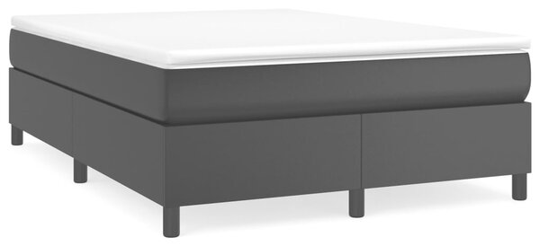 Krevet s oprugama i madracem crni 140 x 200 cm od umjetne kože - Crna / 140 x 200 cm