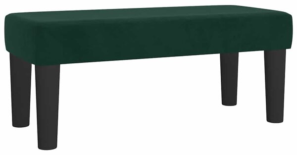 Box spring krevet s madracem tamnozeleni 90x190 cm baršunasti - Zelena / 90 x 190 cm