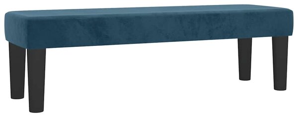 Krevet s oprugama i madracem tamnoplavi 140x190 cm baršunasti - Plava / 140 x 190 cm