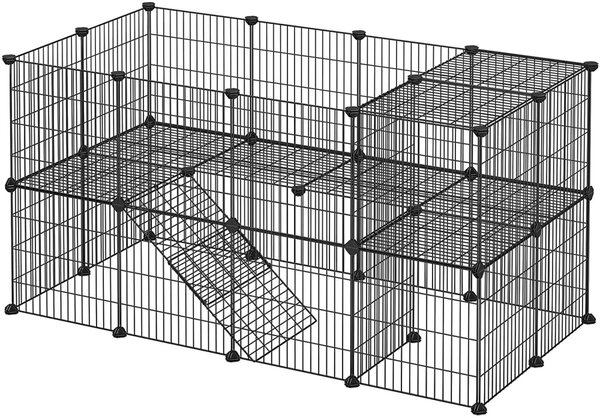 Ograda za male životinje ANIMAL 143x73x71 cm, crna