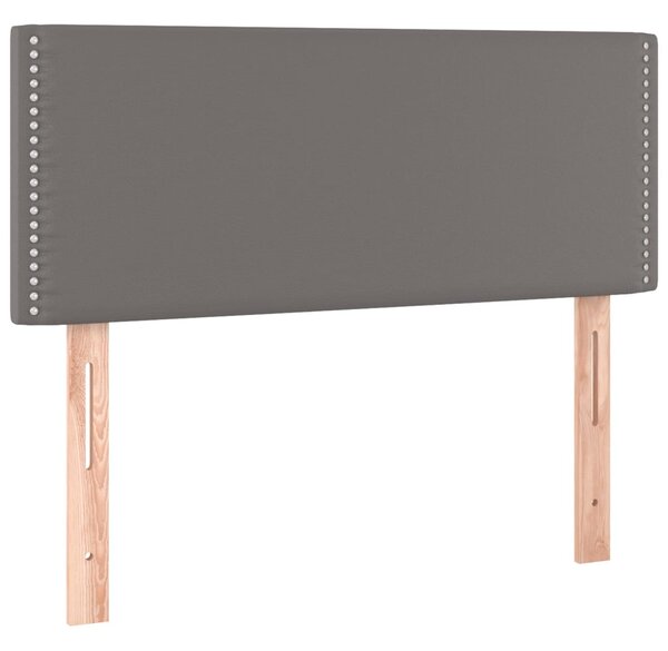 Krevet box spring s madracem LED sivi 100x200cm od umjetne kože - Siva / 100 x 200 cm
