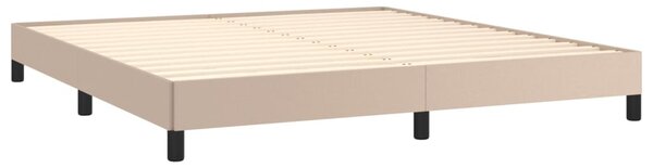 Krevet box spring s madracem cappuccino 180x200 cm umjetna koža - Smeđa / 180 x 200 cm