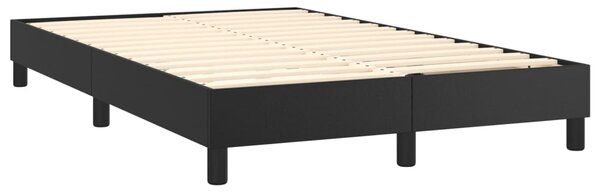 Krevet s oprugama i madracem crni 120 x 200 cm od umjetne kože - Crna / 120 x 200 cm