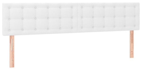 Krevet s oprugama i madracem bijeli 200x200 cm umjetna koža - Bijela / 200 x 200 cm