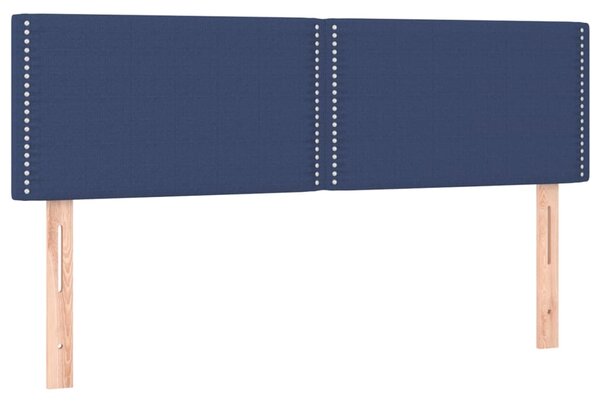 Krevet s oprugama i madracem plavi 140 x 190 cm od tkanine - Plava / 140 x 190 cm